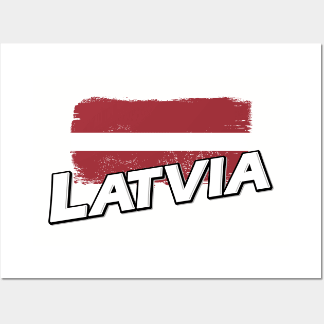 Latvia flag Wall Art by PVVD